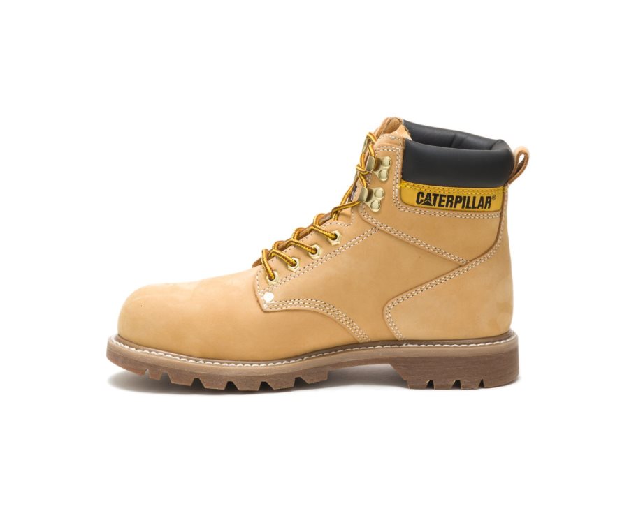 Botas De Seguridad Caterpillar CAT Second Shift Steel Puntera Hombre Marrones | CAT-168CZ