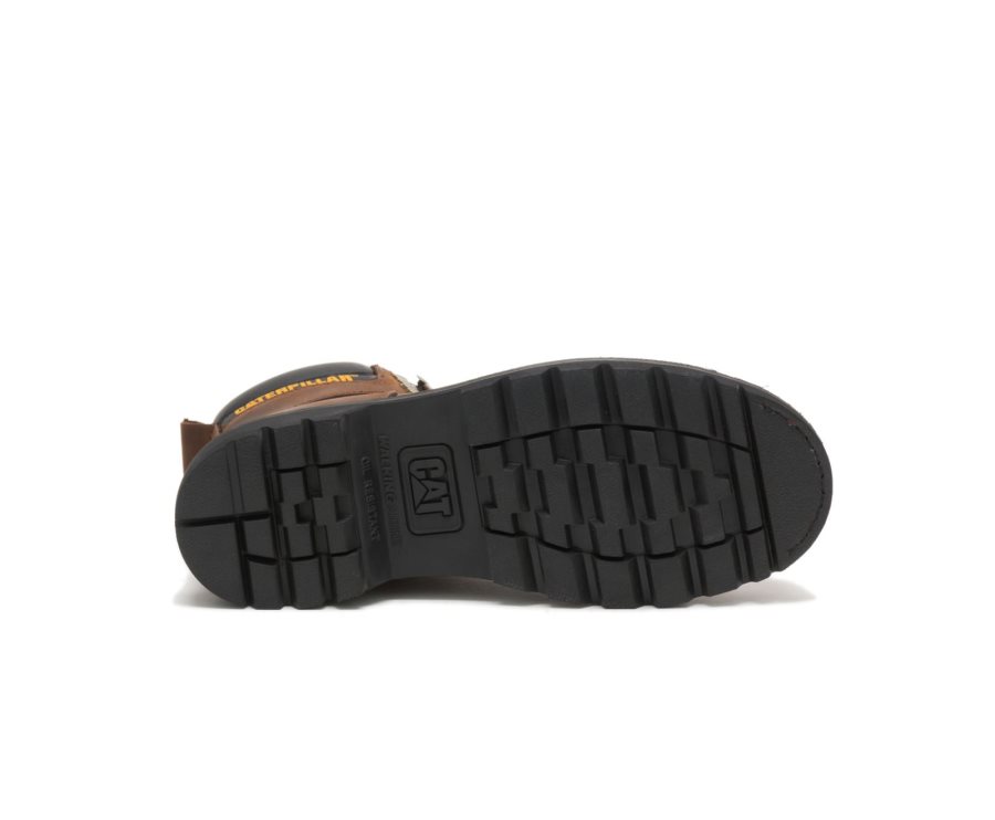 Botas De Seguridad Caterpillar CAT Second Shift Steel Puntera Hombre Marrones Oscuro | CAT-381OZ