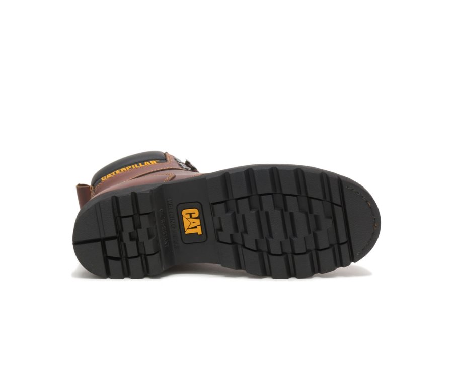 Botas De Seguridad Caterpillar CAT Second Shift Steel Puntera Hombre Marrones | CAT-504KR