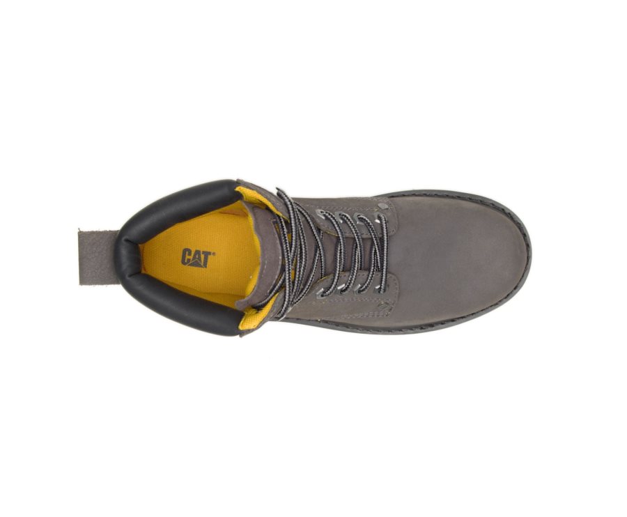 Botas De Seguridad Caterpillar CAT Second Shift Steel Puntera Hombre Gris | CAT-605CB