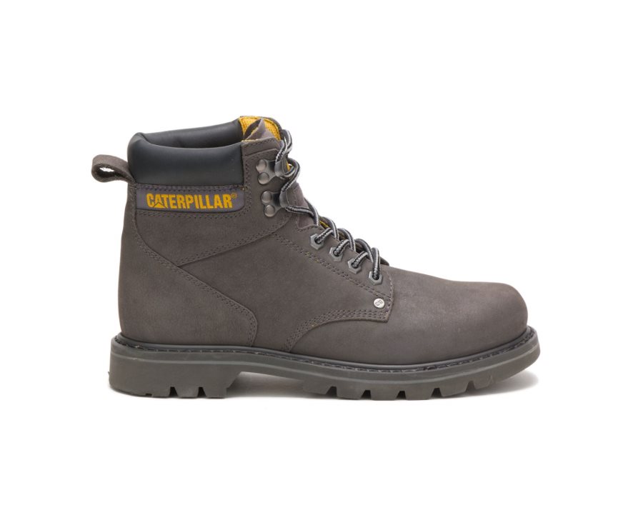 Botas De Seguridad Caterpillar CAT Second Shift Steel Puntera Hombre Gris | CAT-605CB