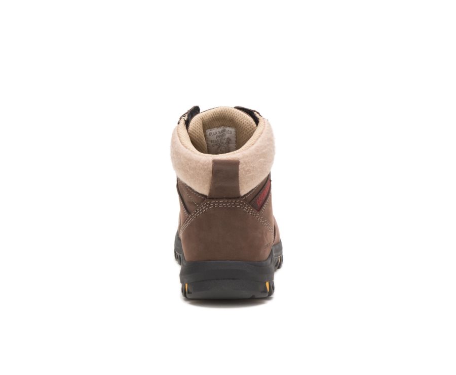 Botas De Seguridad Caterpillar CAT Tess Steel Puntera Mujer Chocolate | CAT-319LQ