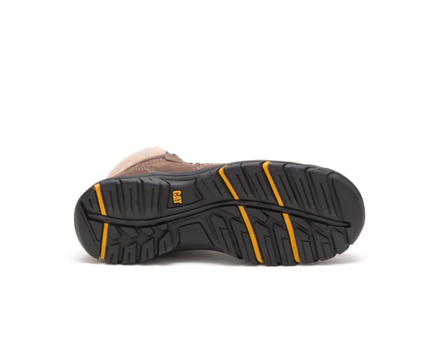 Botas De Seguridad Caterpillar CAT Tess Steel Puntera Mujer Chocolate | CAT-319LQ