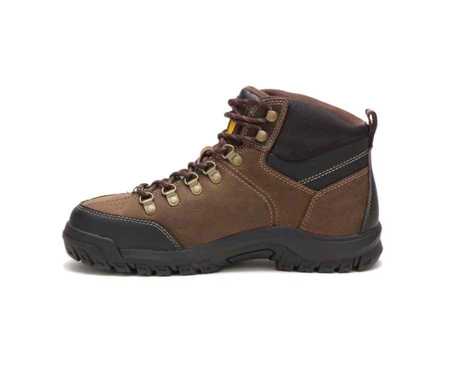 Botas De Seguridad Caterpillar CAT Threshold Impermeables Steel Puntera Hombre Marrones | CAT-103NR