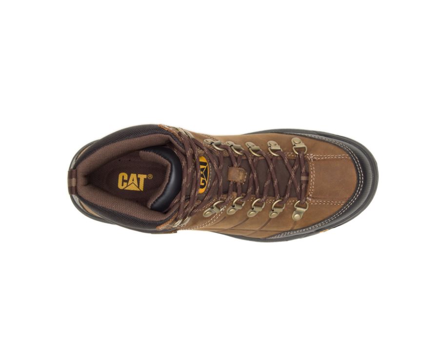 Botas De Seguridad Caterpillar CAT Threshold Impermeables Hombre Marrones | CAT-758XL