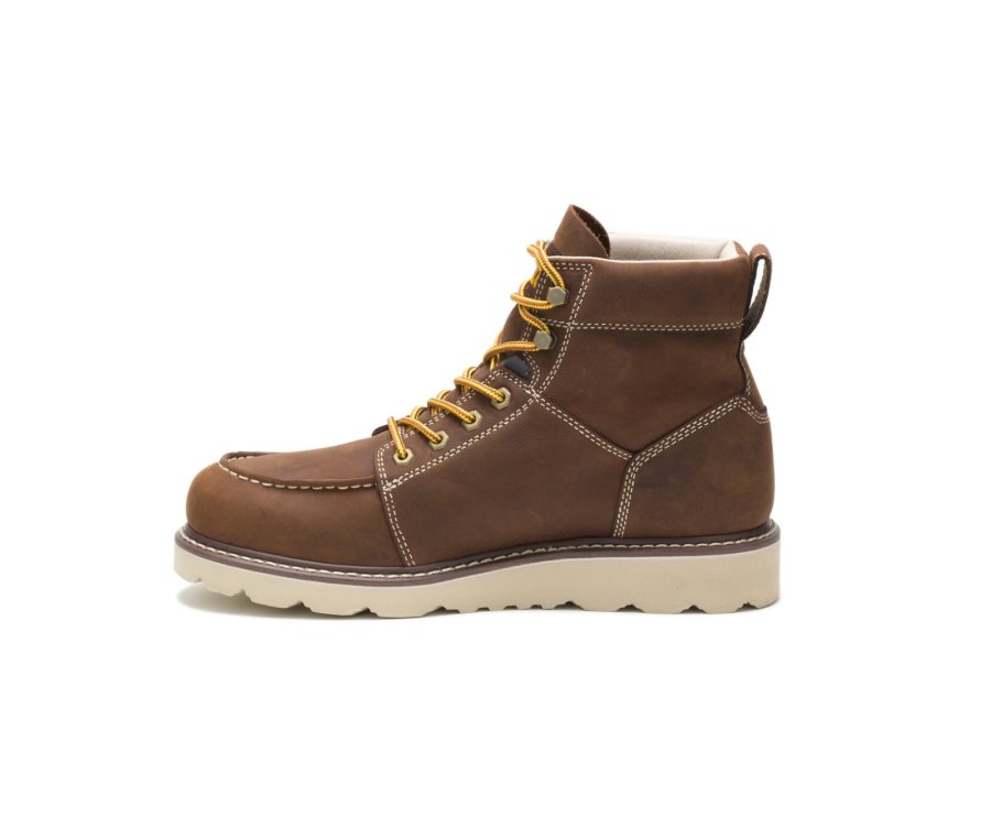 Botas De Seguridad Caterpillar CAT Tradesman Hombre Chocolate Marrones | CAT-832ZN