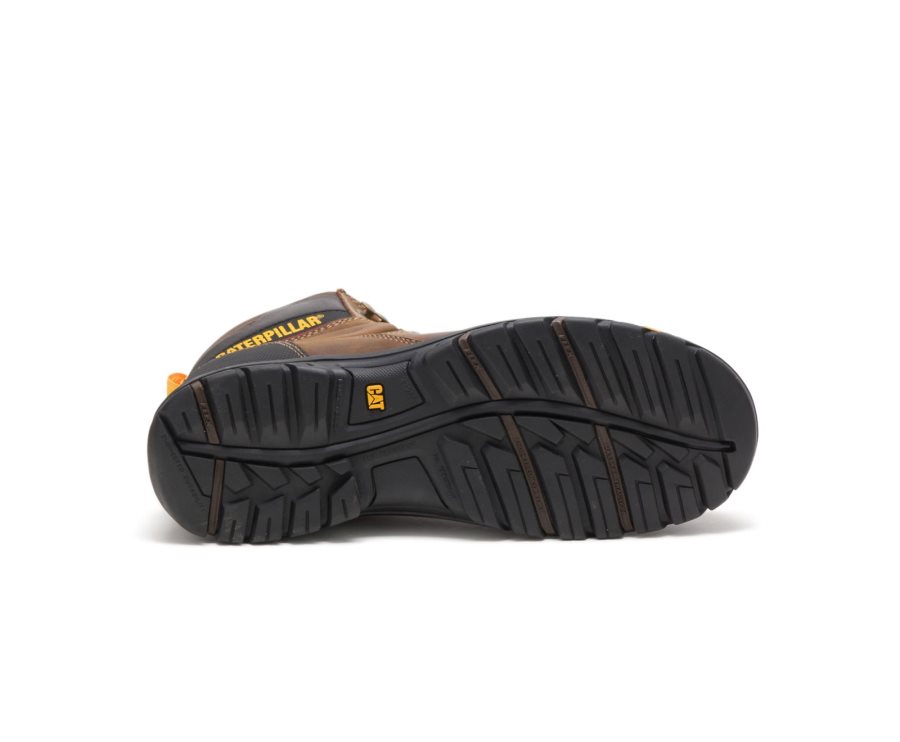 Botas De Seguridad Caterpillar CAT Wellspring Impermeables Metatarsal Guard Steel Puntera Hombre Marrones | CAT-516KO