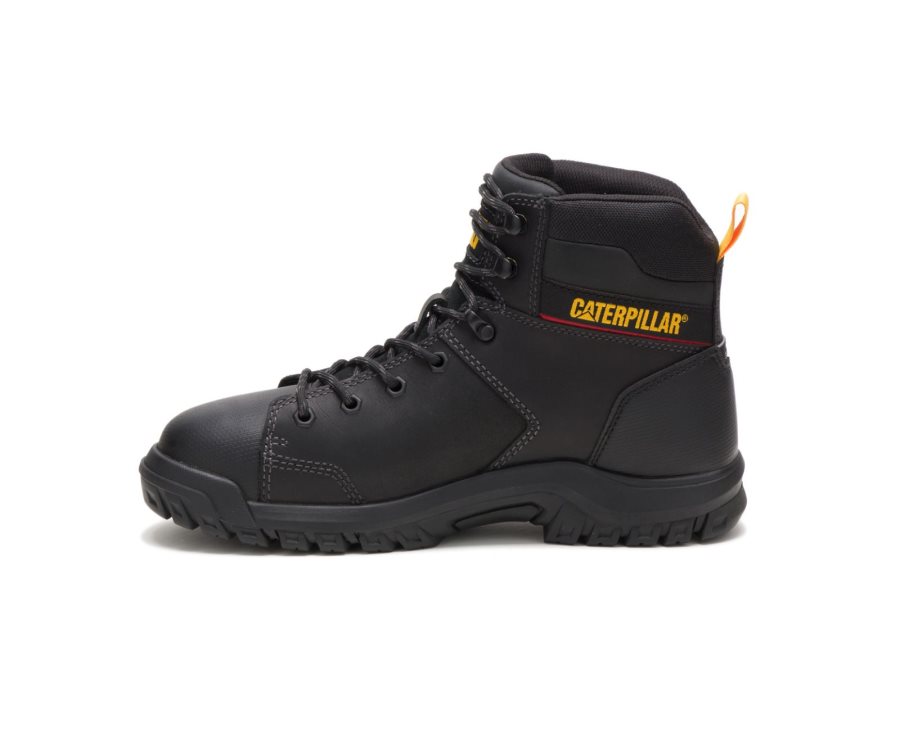 Botas De Seguridad Caterpillar CAT Wellspring Impermeables Metatarsal Guard Steel Puntera Hombre Negras | CAT-871CJ