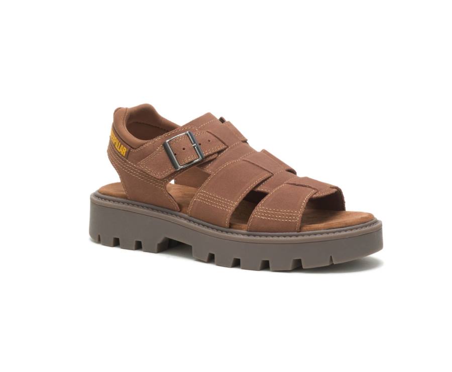 Sandalias Caterpillar CAT Rigor Hombre Marrones | CAT-834KO