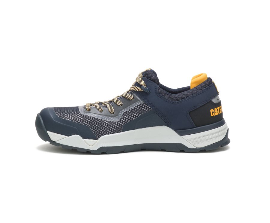 Zapatillas Caterpillar CAT Bolt Alloy Puntera Hombre Azul Marino Amarillo | CAT-093RS