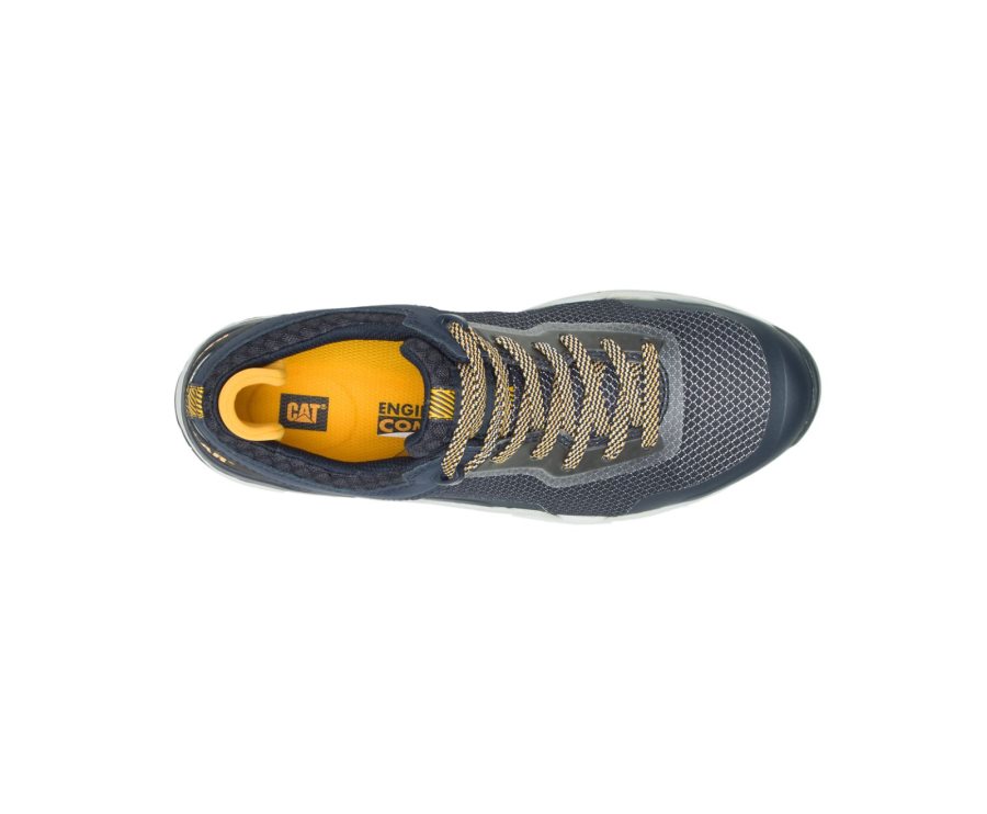 Zapatillas Caterpillar CAT Bolt Alloy Puntera Hombre Azul Marino Amarillo | CAT-093RS