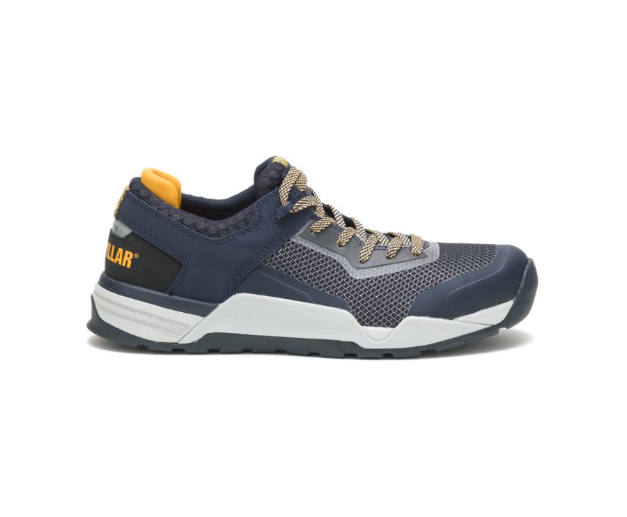 Zapatillas Caterpillar CAT Bolt Alloy Puntera Hombre Azul Marino Amarillo | CAT-093RS