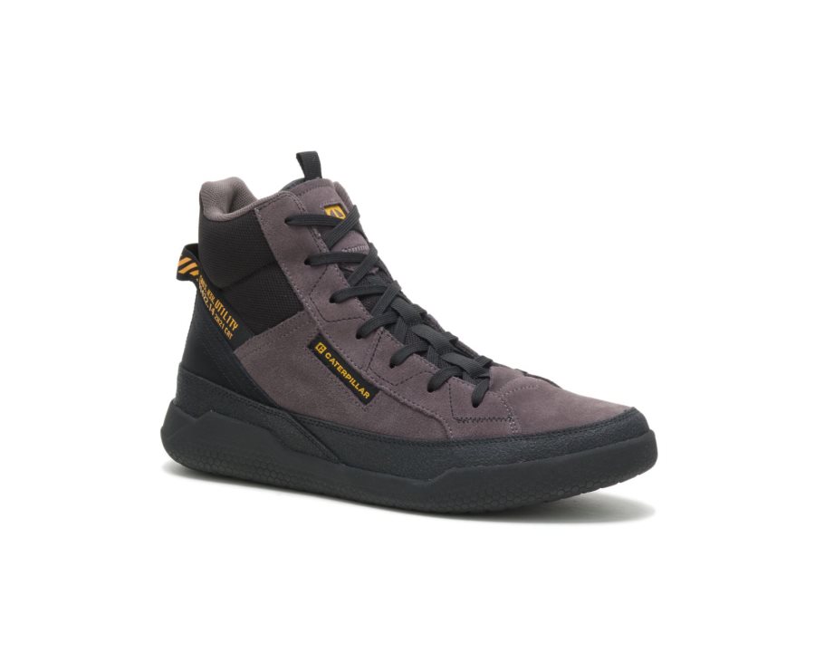 Zapatillas Caterpillar CAT CODE Hex Hi Utility Hombre Gris Negras | CAT-193HJ