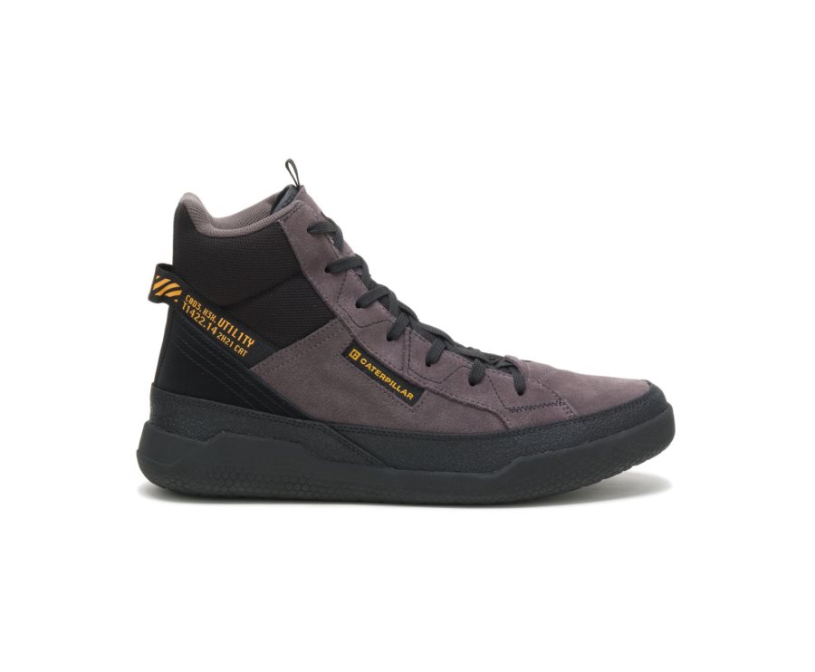 Zapatillas Caterpillar CAT CODE Hex Hi Utility Hombre Gris Negras | CAT-193HJ