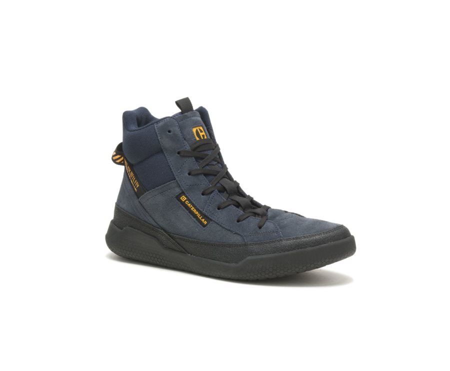 Zapatillas Caterpillar CAT CODE Hex Hi Utility Hombre Azul Marino | CAT-724CM