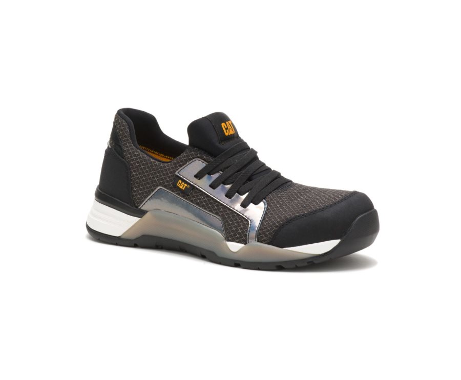 Zapatillas Caterpillar CAT Sprint Textil Alloy Puntera Mujer Negras | CAT-678KH