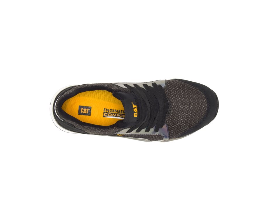 Zapatillas Caterpillar CAT Sprint Textil Alloy Puntera Mujer Negras | CAT-678KH