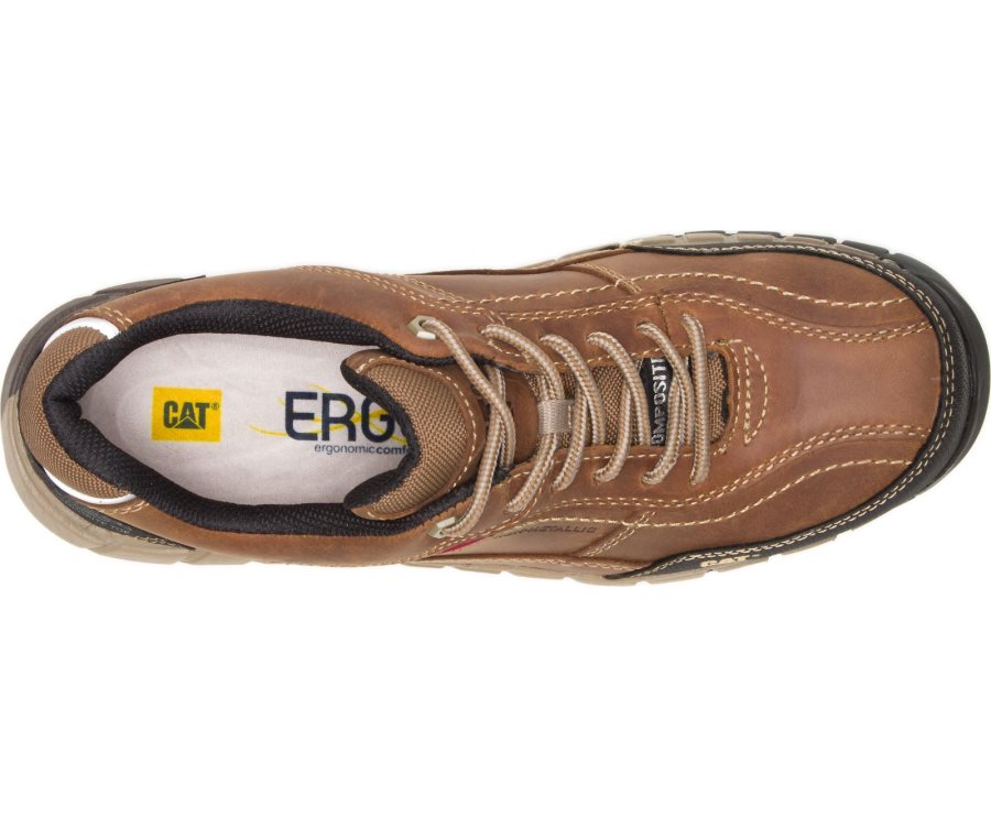 Zapatillas Caterpillar CAT Streamline Cuero Composite Puntera Hombre Marrones | CAT-105KV