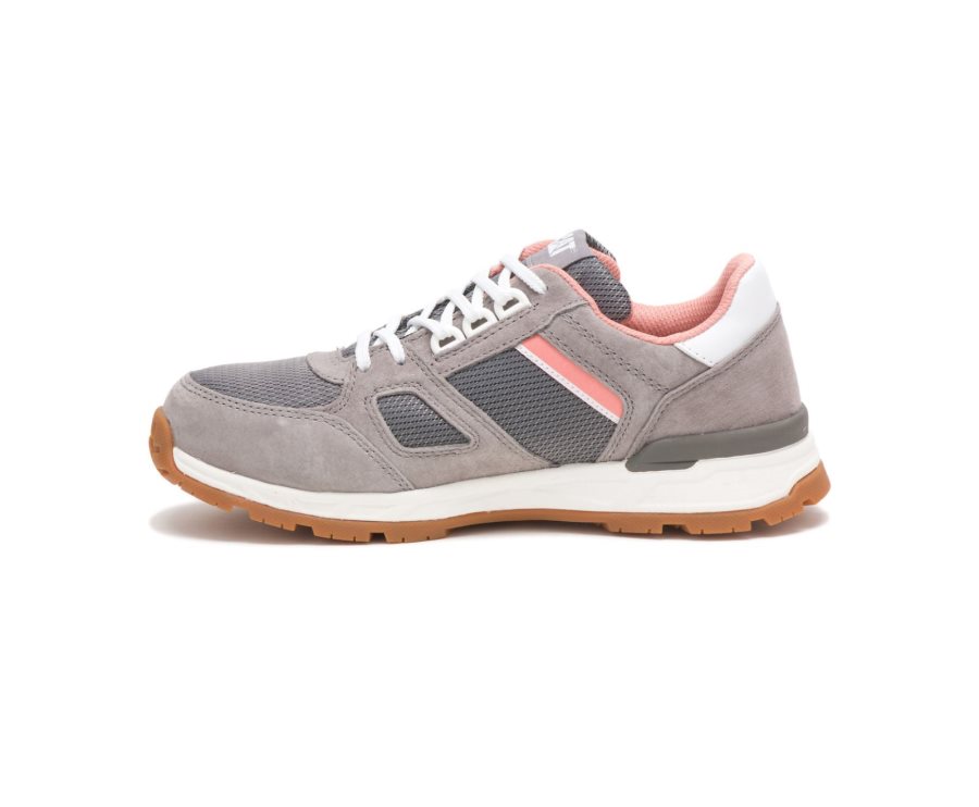 Zapatillas Caterpillar CAT Woodward Steel Puntera Mujer Arena Gris | CAT-234GR