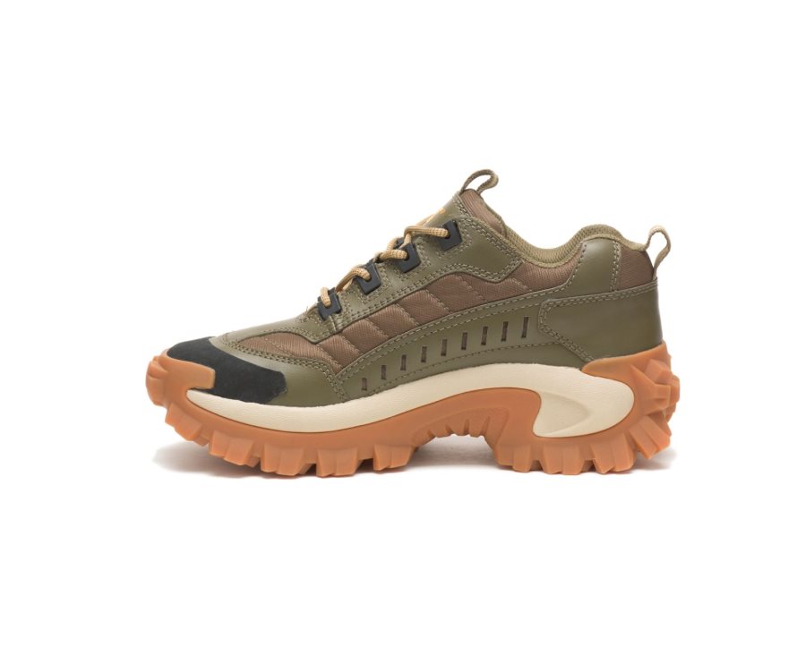 Zapatos Casuales Caterpillar CAT Intruder Shoe Mujer Verde Oliva Oscuro Marrones | CAT-096OK