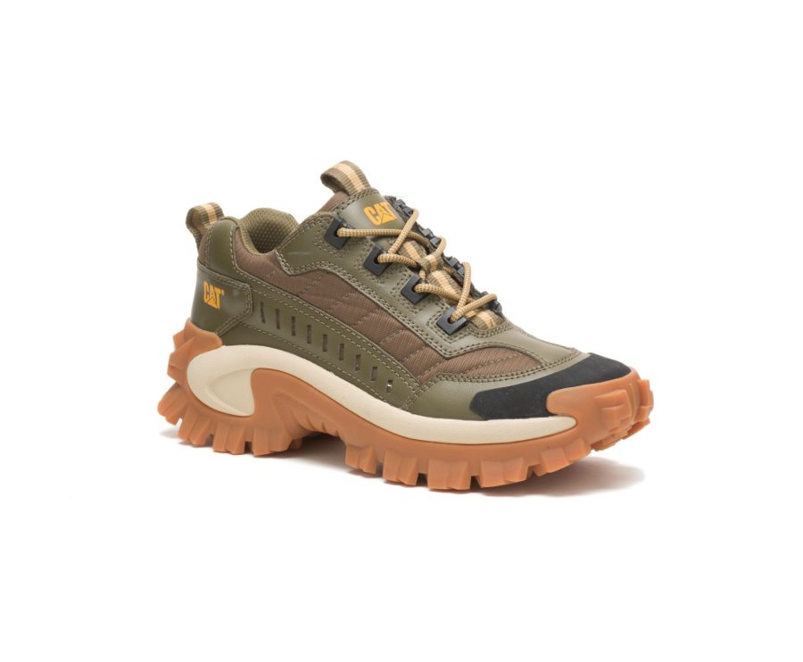 Zapatos Casuales Caterpillar CAT Intruder Shoe Hombre Verde Oliva Oscuro Marrones | CAT-460BA