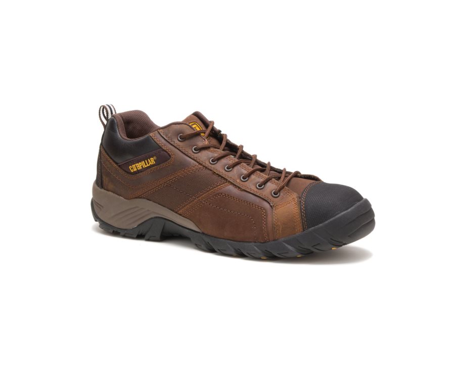 Zapatos De Seguridad Caterpillar CAT Argon Composite Puntera Hombre Marrones Oscuro | CAT-516RK