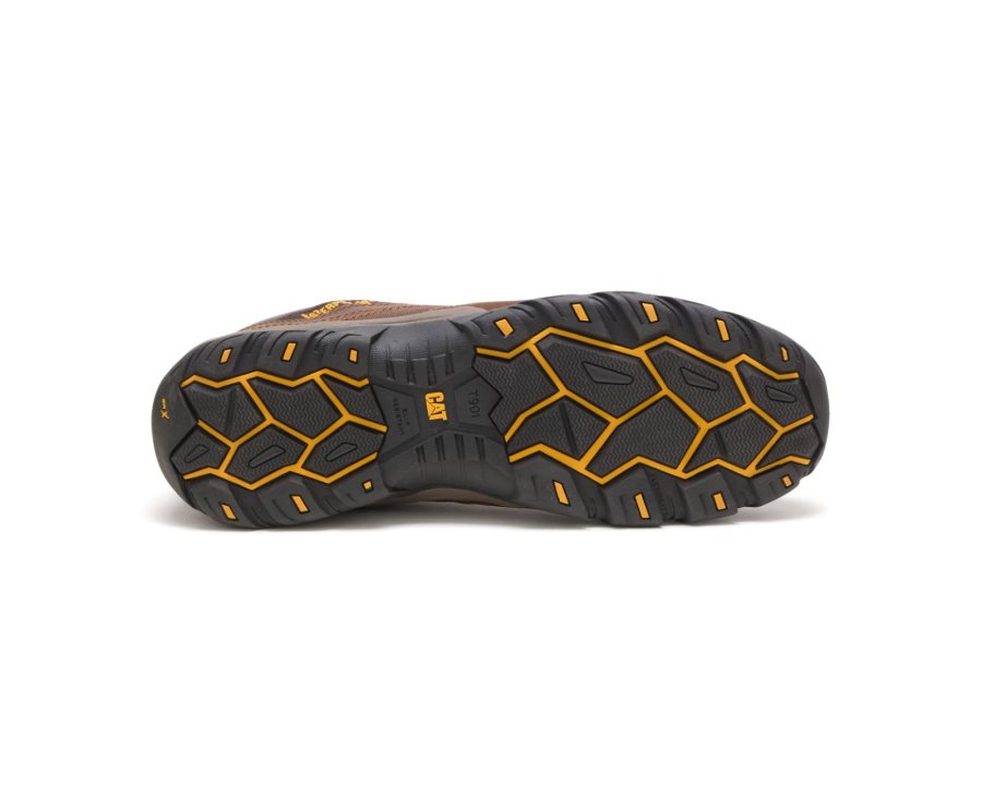 Zapatos De Seguridad Caterpillar CAT Argon Composite Puntera Hombre Marrones Oscuro | CAT-516RK