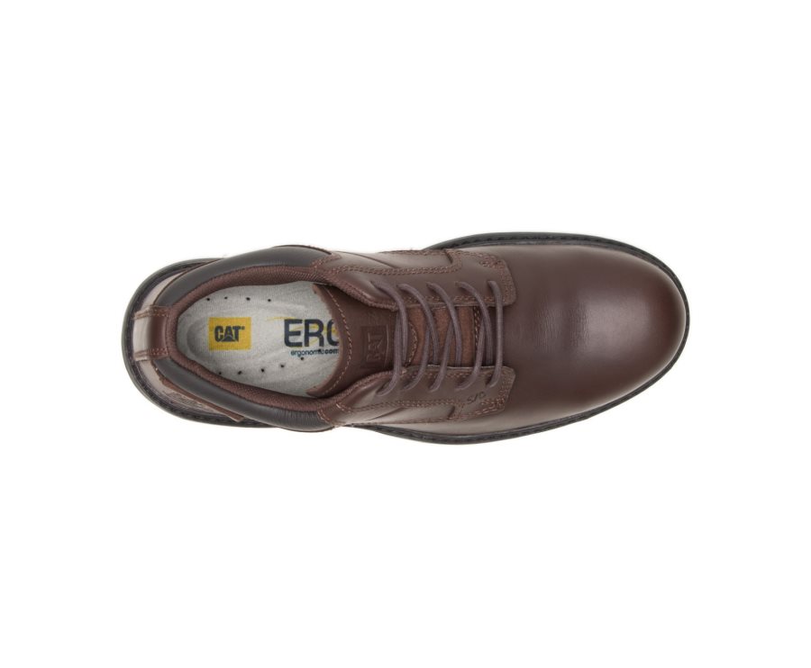 Zapatos De Seguridad Caterpillar CAT Oversee Steel Puntera Hombre Marrones Oscuro | CAT-903AW